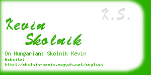 kevin skolnik business card